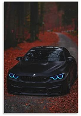 Auto-Poster, BMW, M4, dekoratives Gemälde, Leinwand, Wandkunst, Wohnzimmer, Poster, Schlafzimmer, Gemälde, 30 x 45 cm
