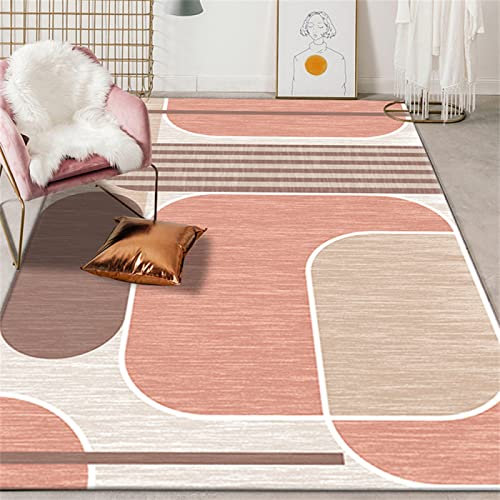 DJHWWD Bettumrandung Schlafzimmer pink Weicher Teppich Wohnzimmer deko modern Moderne Kinderbett Eingangsmatte 60x90cm Teppich Kinderzimmer Mädchen Ornament