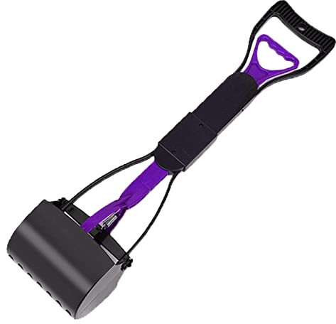 JINGLING Pelle Ramasse Crottes pour Chien 60cm Portatif Pelle à déjections Canines avec Longue poignée Pliable pour extérieur Jardin, intérieur et Chat, Compagnie, Pas Besoin Se pencher