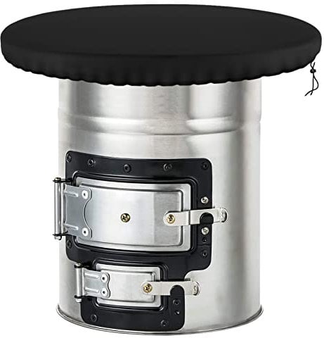 tonhui Feuerplatte Abdeckung, 420D Grillplatte Schutzhülle Anti-UV Wasserdicht für Feuerplatte und Grillplatte (ø 80cm)