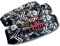 Quad Racing Stossdämpferschützer Shock Cover schwarz weiss für Sport Quads