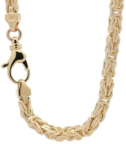hoplo holzenplotz Goldkette Königskette Halskette Breite 3,5 mm massiv 750-18 Karat Gold