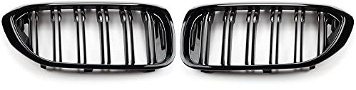 INLIMA Für B&MW 5er G30 G31 G38 530i 540i 2017 2018 2019 2020 2-teiliges glänzendes schwarzes Auto-Front-Nierengitter Racing Grills