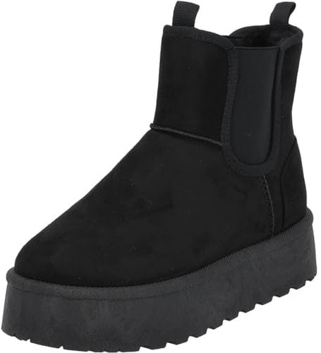 Palado Winterstiefel Damen Gallo – modische Boots - warm gefütterte Stiefeletten - bequeme Stiefel Schwarz UK7 - EU40