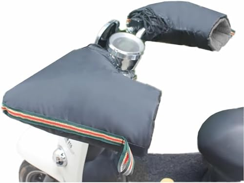SJTJSPX Lenkerhandschuhe Motorrad Handwärmer Universal Winter Lenkerstulpen Fahrrad Motorradlenker Handschuhe Winddichte wasserdichte Lenker Handschuhe Warm Schutzhandschuh Plüschfutter Lenkerzubehör