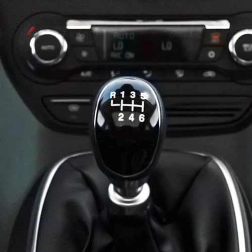 GuyAna schaltsack Schaltknauf Kompatibel Mit Ford Für Focus Mk2 Mk3 Für Grand Für C-Max Für Galaxy Für Kuga 2007–2021 6-Gang-Auto-Schaltknauf Hebelarm Headball