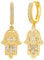 Fatima Hand Ohrringe Gold, Hand der Fatima Ohrringe Damen, Hamsa Hand Ohrringe Silber 925 mit Bösen Augen, Fatimas Hand Schmuck für Frauen