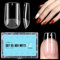 TOMICCA Quadrat 360 Stück Künstliche Nageltips Gel Tips für Gelnägel Nagelspitzen Falsche Nagel Französisch, Kurze Tips für Nägel Full Cover Nail Tips für Nagelstudios und DIY Nagelkunst, 12 Größen