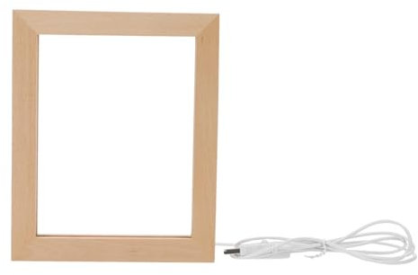 Cabilock Digitaler Bilderrahmen Holzrahmen Led Beleuchtet Tischbilderrahmen Fotohalter Für Schlafzimmer Arbeitszimmer Wohnzimmer Küche Regal Dekoration Zuhause