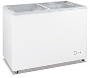 Ristoattrezzature Congelatore a pozzetto 108x68x83,2h cm 300 lt -18-22°C con ante in vetro scorrevoli