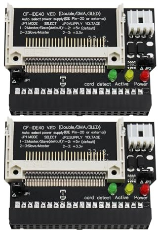 eMagTech Lot de 2 cartes adaptateurs CF vers IDE 40 broches Compact Flash CF 40 broches IDE pour disque dur IDE femelle carte d'extension pour ordinateurs portables, appareils industriels