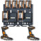 TOPOWN 3 in 1 Wall Mount for Worx Charger Battery, Metal Holder for 4X 20V Batteries, Storage Rack for 2X WA3867 Chargers, 2X WA3880, 1x WA3883 Dual, Holder with Hook for Other Tools