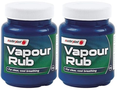 SOTL® 2X Masterplast Vapour Rub Ready to Use Relief of Cough Cold & Flu Symptoms Nasal Congestion and Eases Breathing for Adults & Kids 100g