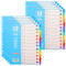 LOPYXBR 10er Set Trennblätter für Ordner A4 12 Teiliges Register für Ordner A4 Ordner Trennblätter A4 Ordner Register aus PP für Ordner Organisation