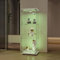 Vitrine,Vitrine en Verre de 125 cm,3 Couches avec LED 1 Porte et Serrure,Armoire de Collection Moderne en Verre,Armoire de Rangement en Verre Debout pour Salon,Chambre à Coucher, Bureau,Blanc