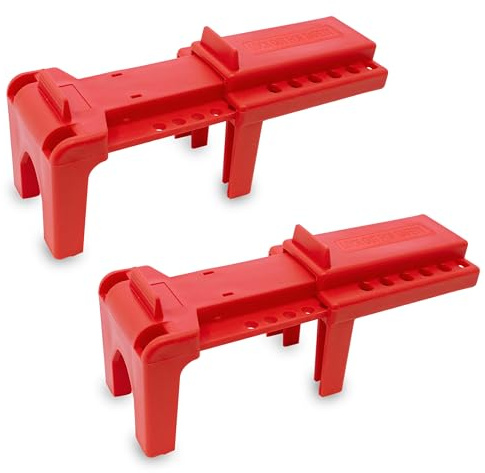 TRADESAFE Adjustable Ball Valve Lockout, 1/2 to 4-1/4 inch Pipe Dia, 2 Pack