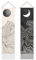 AHANDMAKER 2 Stück Boho Line Wandteppich Mit Sonne Und Mond Schwarz Weißer Wandteppich Mit Sonne Und Mond Lang Vertikal Zum Aufhängen Minimalistischer Mit Quasten Für Zimmer (45.7x13)