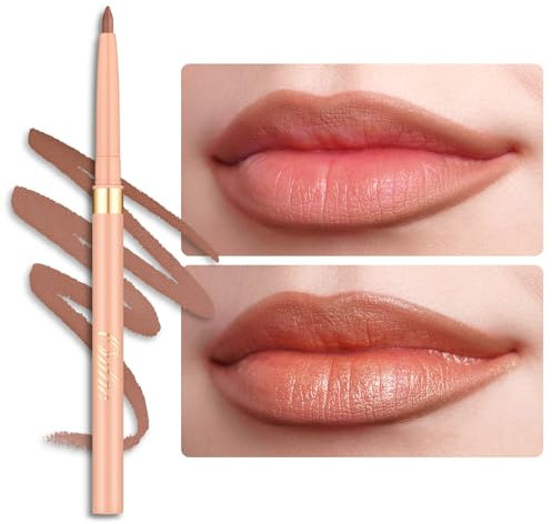 OULAC Delineador de Labios Desnudo Mate, Lip Liner Resistente al Agua que Dura 24 Horas +, a Prueba de Manchas, Muy Pigmentado, Suave, Contorno de Labios, Vegan LL02 Tempting Taupe