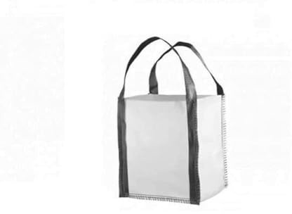 Big Bag Säcke für Bauschutt, Holz, Laub, Kies, Sand, Erde, Gartenabfall, Grünschnitt, Pellets, 2 oder 4 Schlaufen für Kran & Stapler 500 KG - 1.500 KG Schüttgutbehälter (50 x 50 x 50 cm, 6 Stück)