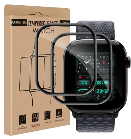 Cable Leader 2 pièces Verre Trempé pour Apple Watch Series 10 (42mm), à l'épreuve des bulles, Résistant aux Rayures vitre protection, Résistant à L'eau, Ultra HD Apple Watch 10 42mm protection écran