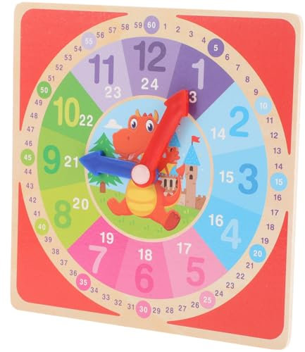 YARNOW Digital Clock -Lehrhilfen Uhr Holzkaktspielzeug Uhrlernen für Uhr für Kinderuhr aus Holz Holzuhr Lehrenuhr Kleinkind Uhr Zeit unterrichten Uhr