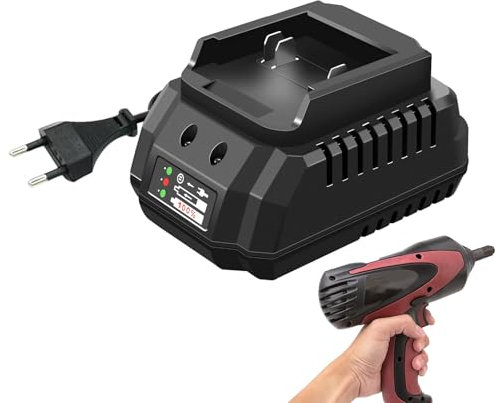 Cargador de batería para taladro eléctrico, cargador de batería de iones de litio de 21 V, para herramientas robustas, soporte de carga rápida, cargador de batería