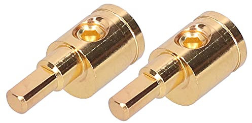 RiToEasysports 4/0 AWG Power Wire Reducer Pure Copper Gold-Plated, 2pcs Cable Reducers for Automotive Battery and Inverter
