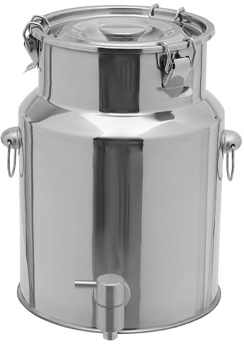 201 Bidone in Acciaio per Olio con Rubinettorubinetto per Bidone Acciaio,lattina in Acciaio Inossidabile Contenitori Acciaio Inox per Olio di Oliva TU,Capacity-5L