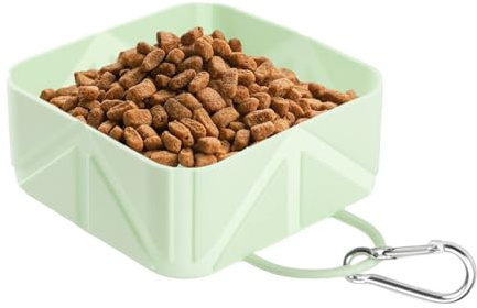 Dog Water Bowl Travel - Folding Outdoor Cat Feeder,500ml Portable Food Container for Car Beach Camping Boat RV Walking Outdoor Traveling Road Trips Hiking Adventures