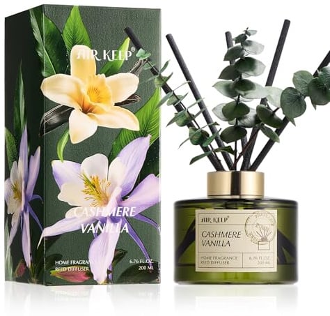 Airkeep Raumduft 200ml –Cashmere Vanilla– Langanhaltend Duft, Lufterfrischer für Zuhause, Deko für Badezimmer, Schlafzimmer, Wohnzimmer
