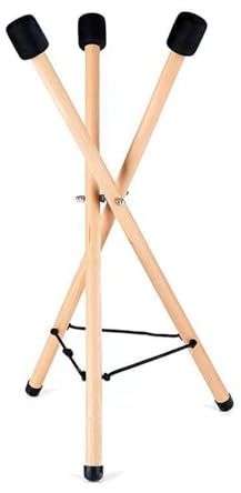 Support de batterie universel en bois pour instruments à main ergonomique avec étui de transport pour un transport facile, montage facile, trépied Handpan