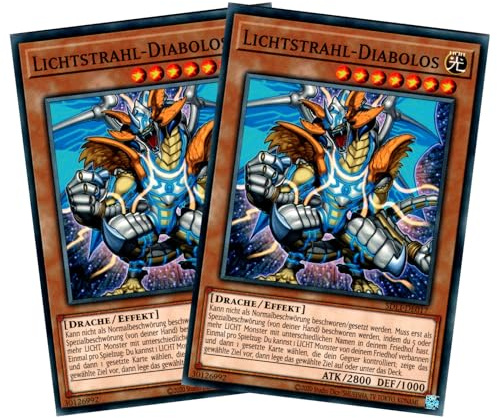 Lichtstrahl-Diabolos - Spar-Duo (2 Karten) - SDLI-DE017 - Common - Deutsch - - Yugioh - Structure Deck: Realm of Light - mit RC-Fieldcenter