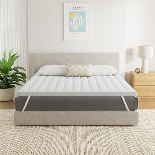 SynthoSpace Matratzen Topper 140x200cm H2, Matratzentopper 140x200 Schlafsofa Bett Memory Foam, Mattress Topper 140x200 cm Boxspringbett Topper Bezug Waschbarer 7cm Höhe