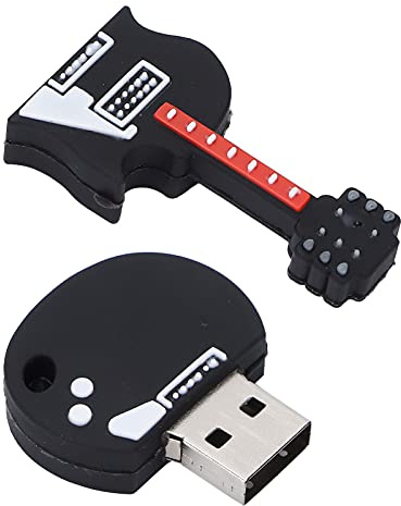 Eminchu Basgitarr USB-minne Söt Bärbar Dataöverföringssticka för Musiklagring Kontorsmaterial (16 GB)