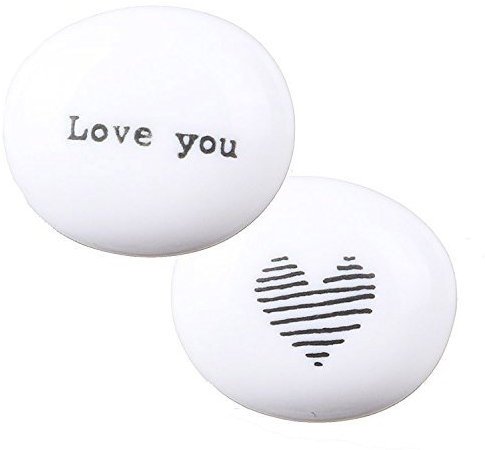 East of India Porcelain Pebble - Love You