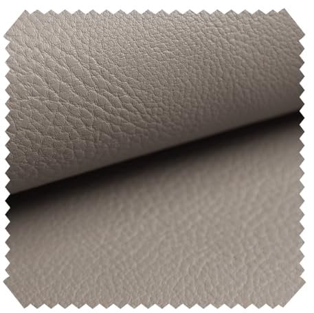 NOVELY® NEUSS Kunstleder matt PU Möbelstoff | Polsterstoff | >100.000 Touren | 490 g/m² | Meterware | 1lfm (21 Beige Schlamm)