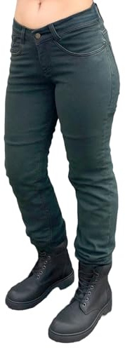 Bikers Gear Australia New Ladies Stretch Kevlar Lined Protective Motorcycle Jeans with Removable CE 1621-1 Armour