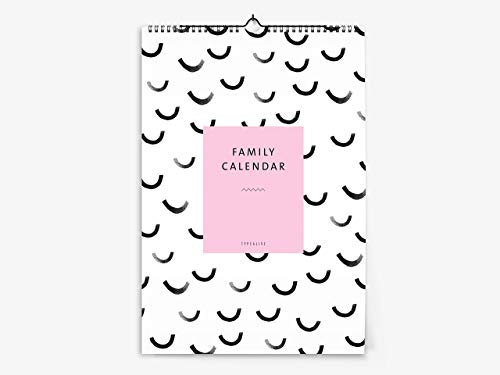 Familienkalender - BLACK & WHITE - DIN A3 - typealive - perfekt als Geschenk zu Weihnachten oder Geburtstag