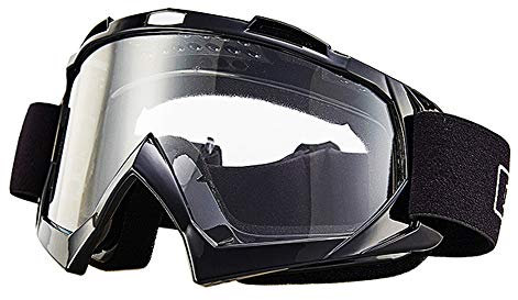 Mdurian Occhiali da moto motocicletta Dirt Bike Occhiali da sci corsa per fuoristrada ATV scooter occhiali sole con protezione UV antipolvere len trasparente