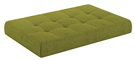 chilly pilley Palettenkissen Palettenauflage Schräg Geschnitten Gesteppt Palettenpolster Gartenkissen Garten Kissen Indoor Outdoorkissen Farben und Größen (Sitzkissen 120x80x15, Grün)