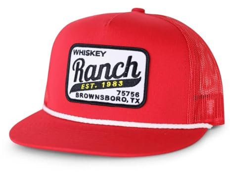 WHISKEY BENT HAT CO. Whiskey Ranch Patch Hat - Rot - Einheitsgröße