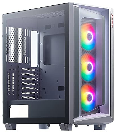 ADATA XPG CRUISER SUPER Mid-Tower PC Chassis, E-ATX Dimension, Glass Front and Side Panel design, USB 3.1 Gen 2 Type-C I/O port, Removable Dust Filter, White