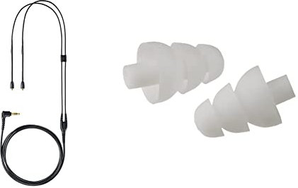 Shure Austauschkabe für SE315, SE425, SE535, Schwarz & EATFL1-6 Tannenbaum-Ohrpassstücke für SE Ohrhörer, 6 St.