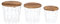 levandeo 3er Set Beistelltisch Metall Metallkorb Weiß Mango Couchtisch Holz Deckel Deko Aufbewahrung Design Tisch