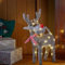 Marco Paul Interiors Weihnachts-Rattan-Leuchte, LED, beleuchtet das Rentier, Innen- und Außenbereich, Weihnachtsdekoration, LED-Beleuchtung, festliche rustikale Dekoration, vorbeleuchtet, stehend