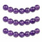 MJDCB Perlen zum Auffädeln 6mm 60 stück Amethyst Halbedelsteine Perlen mit Loch Natürliche Lose Runde Steinperlen für Herstellung Schmuck Armbänder Halsketten