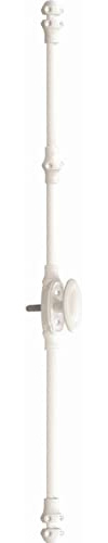 Fausse crémone 35304 MAP Blanc 9016 à bouton vis PVC avec accessoires - 35304PVC