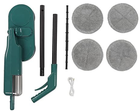 Mopa eléctrica inalámbrica de carga USB, mopa eléctrica con spray de agua, pulidora para madera dura, suelos de azulejos, limpieza silenciosa y encerado