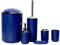 Icegrey Modern Design 6-teiliges Luxus-Badezimmerzubehör-Set Lotionflaschen, Zahnbürstenhalter, Zahnbecher, Seifenschale, Toilettenbürste, Mülleimer Navy Blau