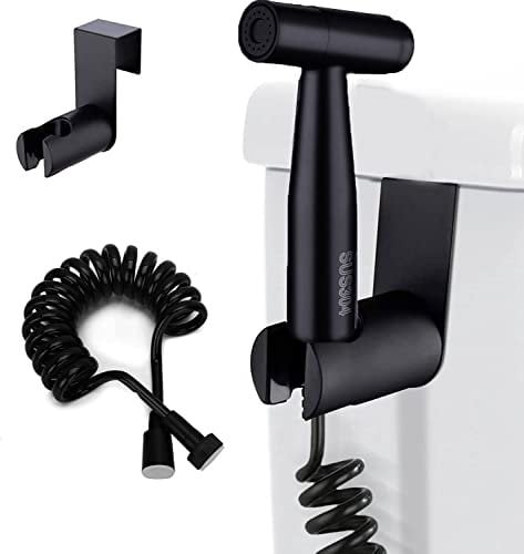 Bidet Handbrause Set Edelstahl Handheld Bidet Sprayer für Toilette Schwarz Handbrause mit 3,1m Schlauch